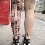 Photo of tattoo with UFO - aliens 07/02/2020 №148 -UFO tattoo-