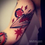 Zdjęcie tatuażu samolotu 07/06/2021 №434 - tatuaż samolotu -