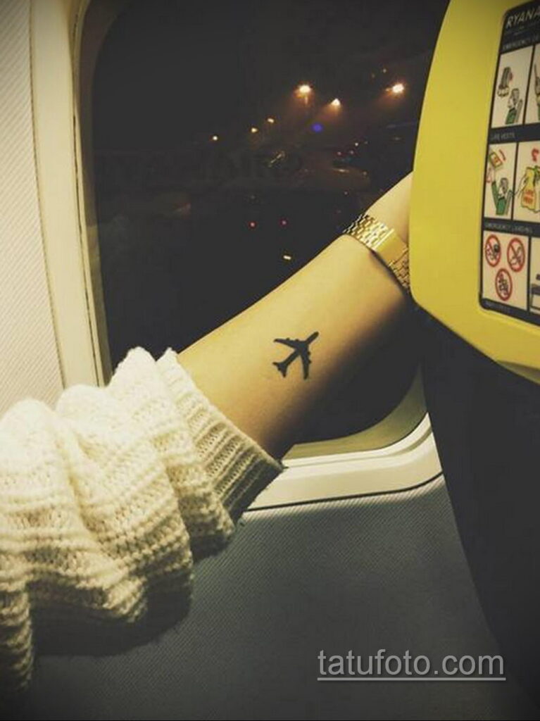 Zdjęcie tatuażu samolotu 07/06/2021 №408 - tatuaż samolotu -