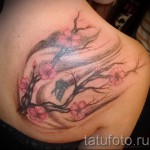 cseresznye tetoválás a hátán - fényképes példa a 12122015 számra 3