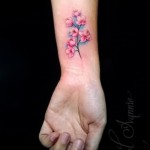 sakura tetoválás a csuklón - fotó példa 12122015 # 1