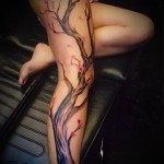 sakura tetoválás a lábán - fotó példa 12122015 -ből 5. sz