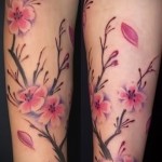 sakura tetoválás a lábán - fotó példa 12122015 8. sz