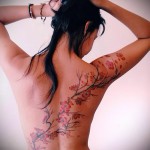 sakura tetoválás a hátán - fotó példa 12122015 -ből 3. sz