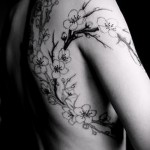 sakura tetoválás fekete -fehér - fotó példa 12122015 # 1