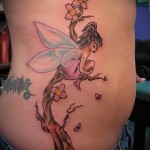 sakura tetoválás az oldalán - fotó példa 12122015 9. szám