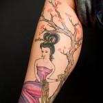 Japán sakura tetoválás - fotó példa 12122015 -ből, 6. szám