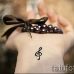 Treble Clef Tattoo On Wrist 2 Pics
