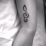 Treble Clef Tattoo On Wrist 5 Pics