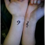 magas és mély basszuskulcs tetoválás 3 kép