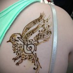 henna tetoválás treble clef 1 fotó