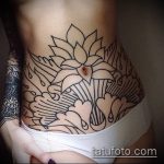 Фото татуировка, скриваща стрии (татуировка) (стойност) - примерна рисунка - 066