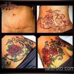 Фото татуировка, скриваща стрии (татуировка) (стойност) - примерна рисунка - 001