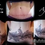 Фото татуировка, скриваща стрии (татуировка) (стойност) - примерна рисунка - 004