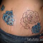 Фото татуировка, скриваща стрии (татуировка) (стойност) - примерна рисунка - 019