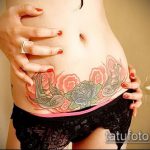 Фото татуировка, скриваща стрии (татуировка) (стойност) - примерна рисунка - 034