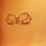 Татуировка на слон влюбена в слон