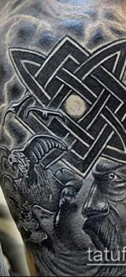 fotó egy szerencsés talizmán tetoválásról (jelentése) - egy példa egy érdekes tetoválási tervre - 037