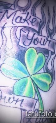 fotó egy szerencsés talizmán tetoválásról (jelentése) - egy példa egy érdekes tetoválási tervre - 010