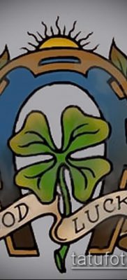 fotó egy szerencsés talizmán tetoválásról (jelentése) - egy példa egy érdekes tetoválási tervre - 004