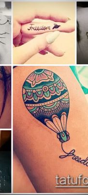 Fotótetoválás a szabadság jelentésével - 01062017 - példa - 092 Szabadság tetoválás