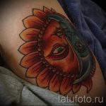 soleil tatouage sur sa jambe - une photo fraîche du tatouage fini 14072016 2