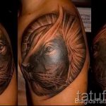 Sonne Löwe Tattoo - ein cooles Foto des fertigen Tätowierung 14072016 1