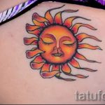 Sonne Tattoo Farbe - menő fotó a fertigen Tätowierung auf 14072016 2
