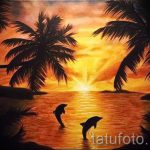 Tattoo -Sonnenuntergang - cool Foto des fertigen Tätowierung auf 14072016 5