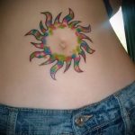 nap tetoválás a gyomron - fotó a hűvös kész tetoválásról 14072016 -ból 1