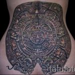 Maya -Sonne Tattoo - menő fotó a fertigen Tätowierung 14072016 2