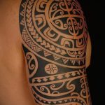 Polynesien Tätowierung Sonne - ein Foto des fertigen Tätowierung auf Klassenzimmer 14072016 1