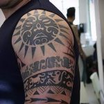 Polynesien Tätowierung Sonne - ein Foto des fertigen Tätowierung auf Klassenzimmer 14072016 3