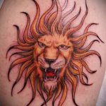 soleil avec un tatouage du visage - une photo fraîche du tatouage fini sur 14072016 3