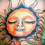 soleil couleur de tatouage - fotó fraîche du tatouage fini sur 14072016 1