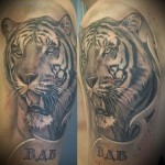 tiger tatovering på armen