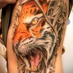 tigerhoved tatovering - fedt arbejde på siden