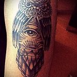 tetovaža sova u trokutu - Primjer fotografije cool tetovaže na 14072016 2