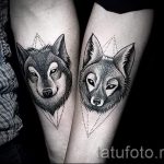 Tattoo Wolf im Dreieck - Foto Beispiel eines kühlen Tätowierung auf 14072016 1