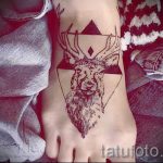 Tattoo -Reh im Dreieck - Foto Beispiel eines kühlen Tätowierung auf 14072016 1