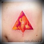 Tattoos rotes Dreieck - Foto Beispiel eines kühlen Tätowierung auf 14072016 1