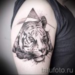 Tetovaža tigar u trokutu - Primjer fotografije cool tetovaže na 14072016 1
