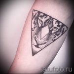 Tiger in einem Dreieck Tätowierung - Foto Beispiel eines kühlen Tätowierung auf 14072016 2