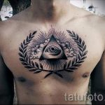 Trokut Tätowierung auf seiner Brust - Fotografija Beispiel eines kühlen Tätowierung auf 14072016 1