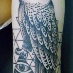 Tetovaža sove u trokutu - foto primjer cool tetovaže iz 14072016 3