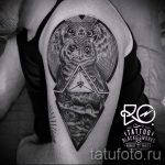 Eule Tattoo in einem Dreieck - Foto Beispiel eines kühlen Tätowierung auf 14072016 1