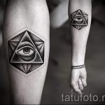 schwarzes Dreieck Tätowierung - Foto Beispiel eines kühlen Tätowierung auf 14072016 1