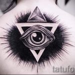 tatouage Triangle Eye - un exemple de photo d'un tatouage frais sur 14072016 2