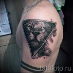 Tattoo Lion im Dreieck - Foto Beispiel eines kühlen Tätowierung auf 14072016 1