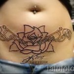 Muster auf dem Bauch Tattoo - Снимка Beispiel für die Auswahl von 28022016 5